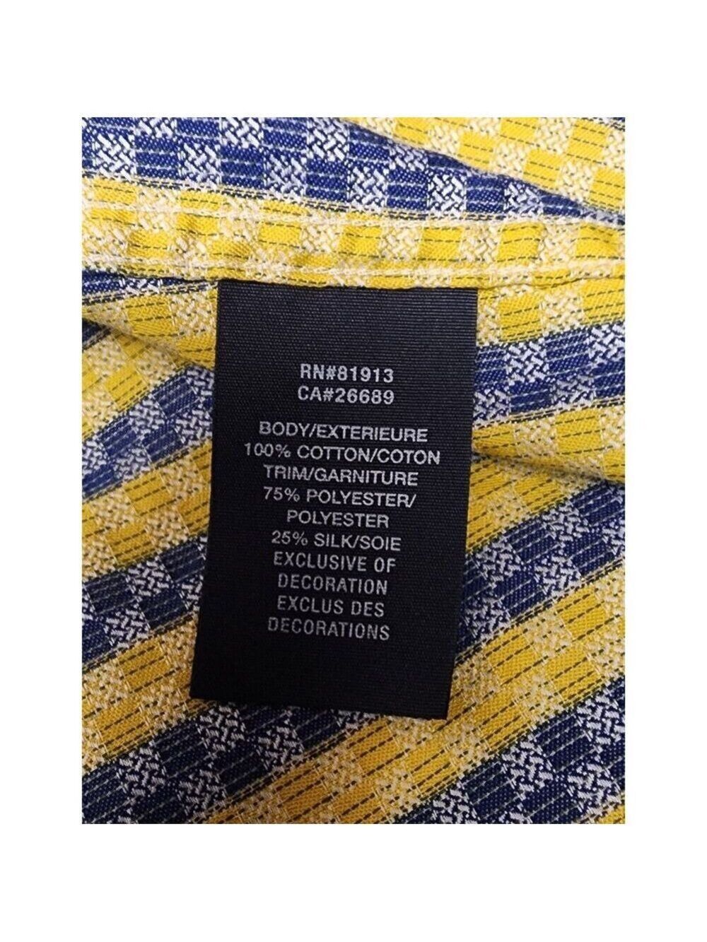 Robert Graham Men’s Multi-Yellow Long Sleeve Geometric Button Up Shirt Size L - Picture 9 of 9